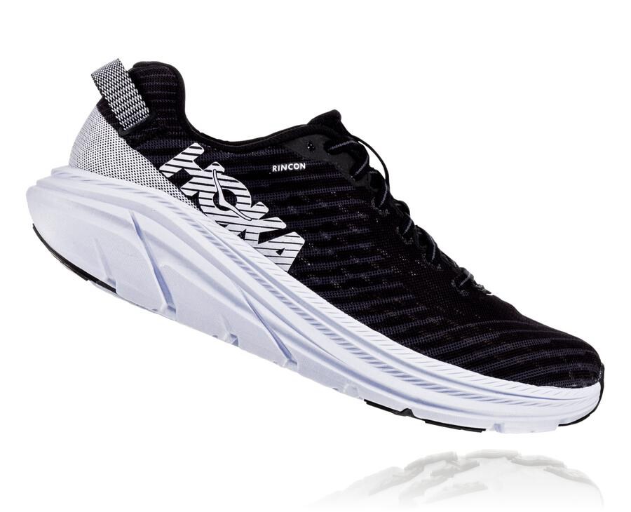 Zapatillas Running Hoka One One Hombre - Rincon - Negras/Blancas - ZXT012576